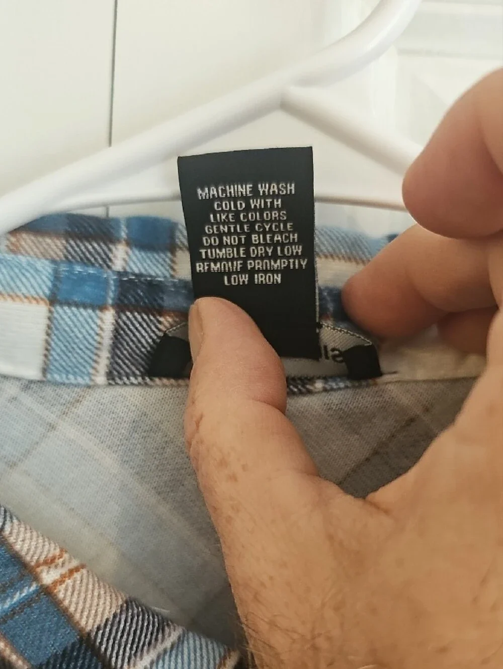 Robert Louis Plaid Shirt - Blue, Cream & Brown Trim